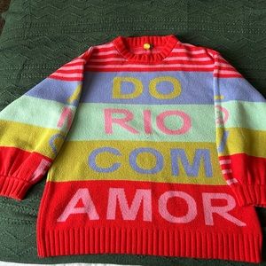 Farm Rio “do Rio com amor/from Rio with love” sweater